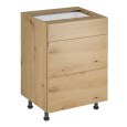 Spodní skříňka, dub artisan, LANGEN D60S3 P