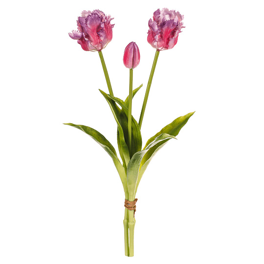 Tulipán - řezaný, měkký plast, fialový, cena za svazek 3 ks Tulipán - řezaný, měkký plast, fialový, cena za svazek 3 ks