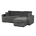 Rohová sedací souprava, šedá látka, ASB-C3990 GREY2
