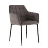 Designové křeslo, šedohnědá TAUPE Velvet látka, GREDAN