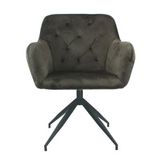 Otočná židle, hnědá Velvet látka/černá, VELEZA NEW Otočná židle, hnědá Velvet látka/černá, VELEZA NEW