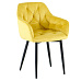 Designové křeslo, žlutá Velvet látka, FEDRIS 2 NEW
