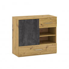 Komoda G, dub artisan/šedý beton, ERIDAN Komoda G, dub artisan/šedý beton, ERIDAN