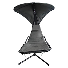 Zahradní houpací křeslo, šedá/černá, SPAVIN 2 NEW Zahradní houpací křeslo, šedá/černá, SPAVIN 2 NEW