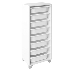 Regál s úložnými boxy, bílá, LUNOR Regál s úložnými boxy, bílá, LUNOR