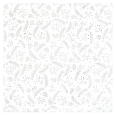 Ubrus - stříbrný vánoční vzor, 100% polyester, 80 x 80 cm