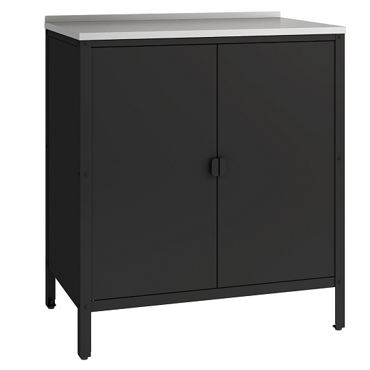 Zahradní kuchyňská skříňka, ocel, černá, INES TYP 3