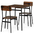 Jídelní set s 2 židlemi, 70x70x76cm, mdf, old wood, AUT-O2121 OLW2