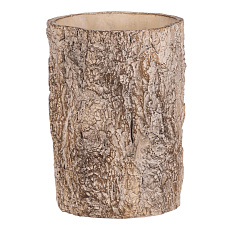 Obal betonový - imitace dřevěné kůry, vel. M, hnědý