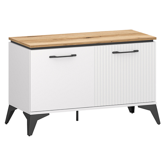 Botník, bílá/dub evoke, VELIS 2D