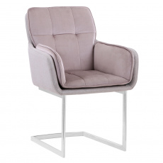 Jídelní židle, šedohnědá Taupe Velvet látka / látka, CHIMENA Jídelní židle, šedohnědá Taupe Velvet látka / látka, CHIMENA