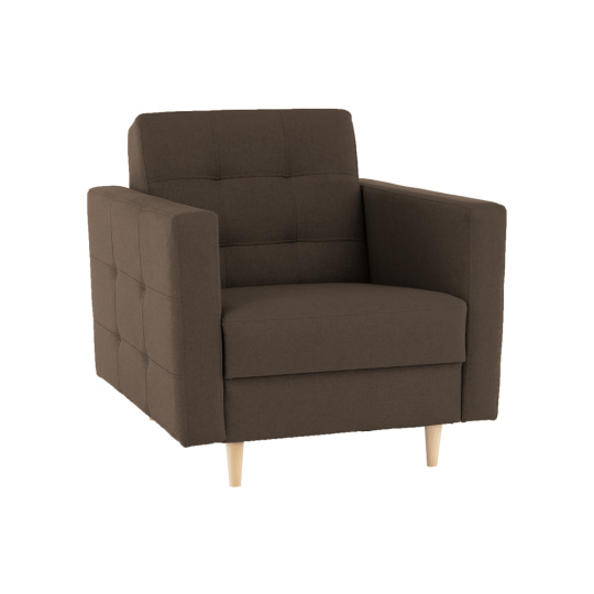 Celočalouněné křeslo, čokoládová látka, AMEDIA Celočalouněné křeslo, čokoládová látka, AMEDIA