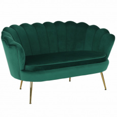 Lavice ve stylu Art-deco, smaragdová Velvet látka/gold chrom-zlatý, NOBLIN NEW Lavice ve stylu Art-deco, smaragdová Velvet látka/gold chrom-zlatý, NOBLIN NEW