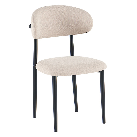Jídelní židle, béžová látka/černá, ZAJDA TYP 1