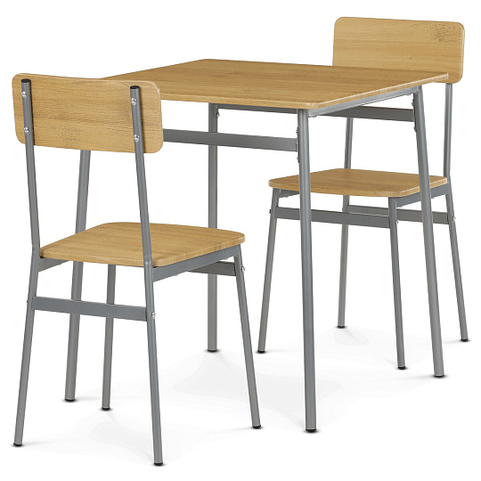 Jídelní set s 2 židlemi, 70x70x76cm, mdf, dub, AUT-O2122 OAK Jídelní set s 2 židlemi, 70x70x76cm, mdf, dub, AUT-O2122 OAK