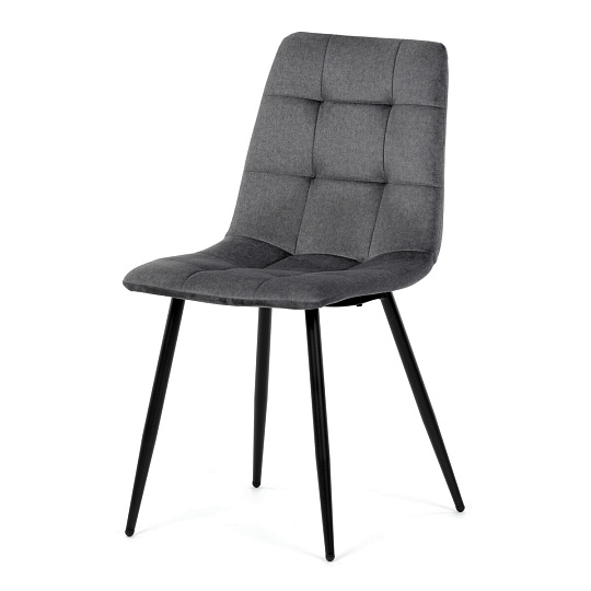 Jídelní židle, šedá, sametová látka, DCL-X7015 GREY2