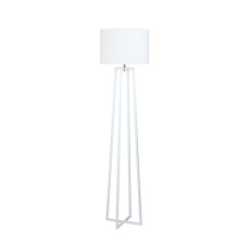 Stojací lampa, bílá, látka/kov, QENNY TYP 16 Stojací lampa, bílá, látka/kov, QENNY TYP 16