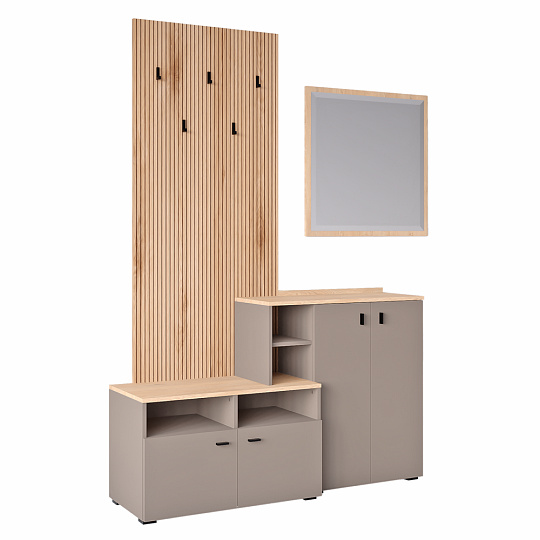 Předsíňová sestava, toffee/natural canella strata/cremona torro dub, EBRAO