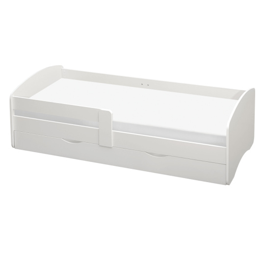 Postel s roštem a úložným prostorem 90x200, bílá, COCOLINO