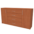 NÁBYTEK MIKULÍK s.r.o. AURA 3 - komoda, 140 - 170cm × 86 × 36/43cm Šířka: 160cm, Hloubka: 36cm, Dekor: olše