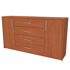 NÁBYTEK MIKULÍK s.r.o. AURA 3 - komoda, 140 - 170cm × 86 × 36/43cm Šířka: 160cm, Hloubka: 36cm, Dekor: olše