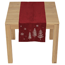 Ubrus - běhoun, vánoční, červený, polyester a nylon, 40 x 140 cm Ubrus - běhoun, vánoční, červený, polyester a nylon, 40 x 140 cm