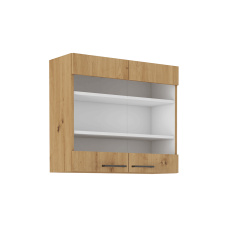 Horní skříňka, černý mat / dub artisan, Monro 80 GS-72 2F Horní skříňka, černý mat / dub artisan, Monro 80 GS-72 2F