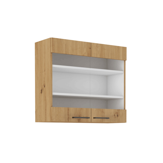 Horní skříňka, černý mat / dub artisan, Monro 80 GS-72 2F Horní skříňka, černý mat / dub artisan, Monro 80 GS-72 2F