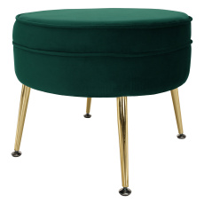 Luxusní taburet, smaragdová Velvet látka/chrom zlatý, Art-deco, NOBLIN NEW TYP 1 Luxusní taburet, smaragdová Velvet látka/chrom zlatý, Art-deco, NOBLIN NEW TYP 1
