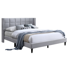 Postel, 160x200, šedá Velvet látka, BELATO Postel, 160x200, šedá Velvet látka, BELATO