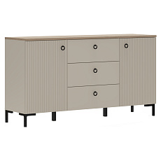 Komoda, šedohnědá Taupe/dub silverjack, DOMCA 2D3S