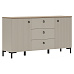 Komoda, šedohnědá Taupe/dub silverjack, DOMCA 2D3S