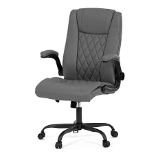 Kancelářské křeslo, houpací mechanismus, šedá ekokůže, KA-Y344 GREY Kancelářské křeslo, houpací mechanismus, šedá ekokůže, KA-Y344 GREY