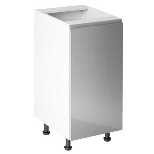 Spodní skříňka, bílá / šedá extra vysoký lesk, pravá, AURORA D40 Spodní skříňka, bílá / šedá extra vysoký lesk, pravá, AURORA D40