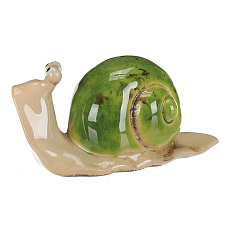 Šnek - keramická figurka, zelená, cena za 1 ks Šnek - keramická figurka, zelená, cena za 1 ks