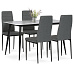 Jídelní set s 4 židlemi, 130x70x76cm, keramika, mramor, ASE-1004 GREY2