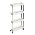 Pojízdný úložný vozík, plast, šedá, APV-E1008 WT