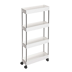 Pojízdný úložný vozík, plast, šedá, APV-E1008 WT
