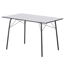 Jídelní stůl, bílá/černá, 120x75x75 cm, NALAK TYP 2