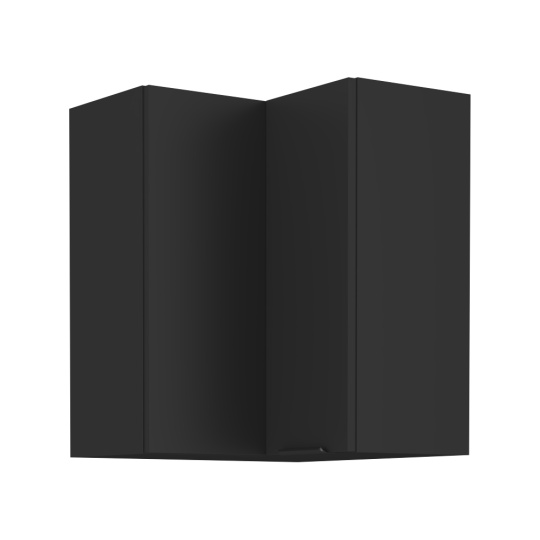 Horní rohová skříňka, černá, SIBER 60x60 GN-72 2F