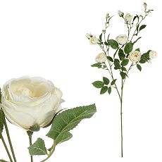 Růže - umělá řezaná, 9 květů, barva krémová Růže - umělá řezaná, 9 květů, barva krémová