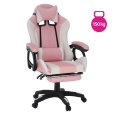 Kancelářské/herní křeslo s RGB LED podsvícením, růžová/bílá, JOVELA