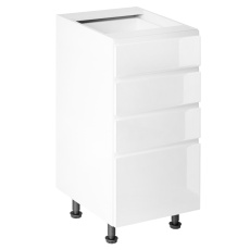 Spodní skříňka, bílá / bílá extra vysoký lesk HG, AURORA D40S4 Spodní skříňka, bílá / bílá extra vysoký lesk HG, AURORA D40S4