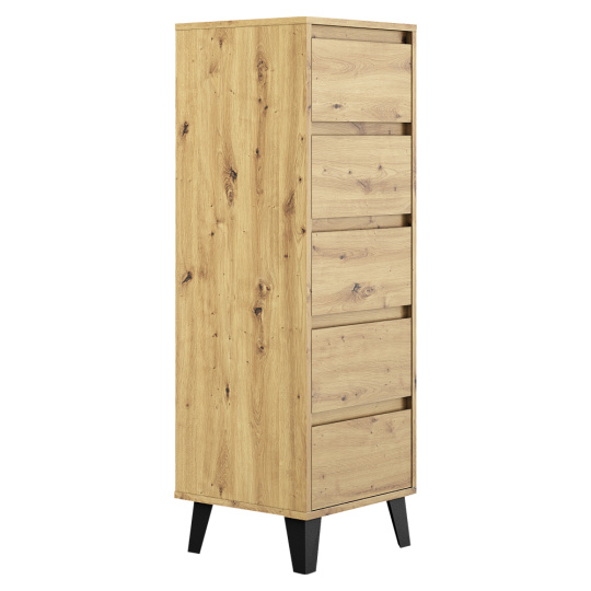 Komoda, dub artisan, BOGAN NEW 5S40