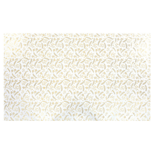 Ubrus - zlatý vánoční vzor, 100% polyester, 130 x 220 cm