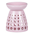 Aromalampa - porcelánová, kulaté otvory, barva růžová