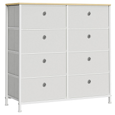 Komoda 80x30x82cm, kov, bílá, AUK-E1024 WT