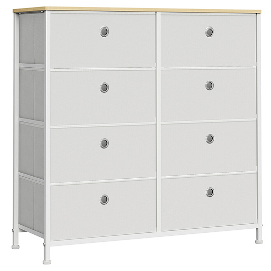Komoda 80x30x82cm, kov, bílá, AUK-E1024 WT