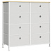 Komoda 80x30x82cm, kov, bílá, AUK-E1024 WT