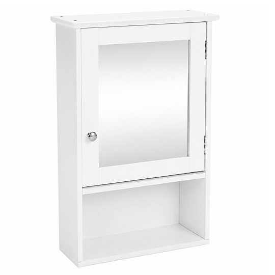 Závěsná skříňka se zrcadlem bílá, ATENE TYP 2